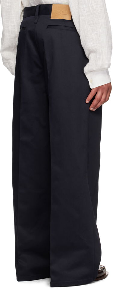 Bukser AMI AMI Paris Baggy Fit Cotton Trousers Mørkeblå | HTR460.CO0103, 2