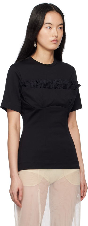 T-shirt Simone Rocha Simone Rocha Balconette Bust Detail T-Shirt Hvid | 5323 0553, 4