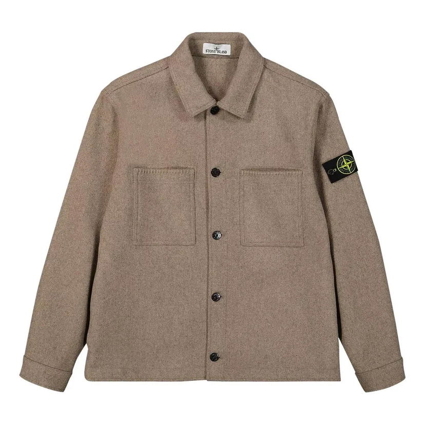 Skjorte Stone Island Stone Island Wool Over Shirt Jacket Brun | 7915Q1030-V0092