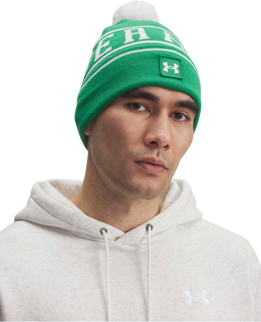 Beanie Under Armour Halftime Pom Beanie Grøn | 1386634-305, 2