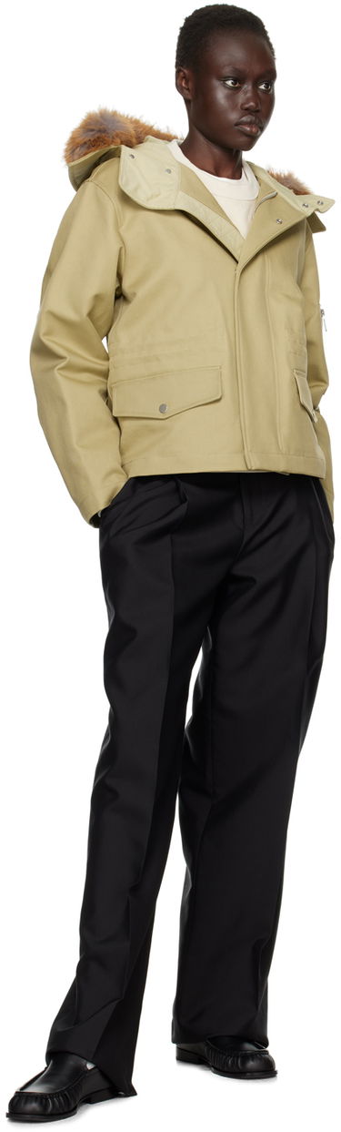 Parka Burberry Burberry Short Faux-Fur Trim Jacket Beige | 8095254, 4