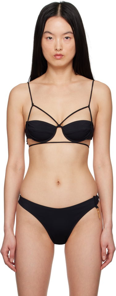 Badetøj Jacquemus Jacquemus Signature Bikini Top Sort | 25E251SW014-2294, 0