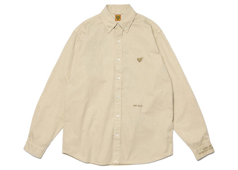 Skjorte Human Made Long Sleeve Shirt Beige | HM25SH011