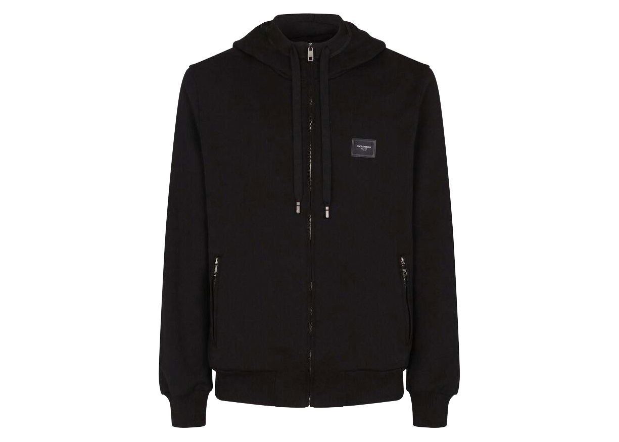 Sweatshirt Dolce & Gabbana Jersey Zip Up Hoodie Black Sort | G9PD2TFU7DUN0000, 0