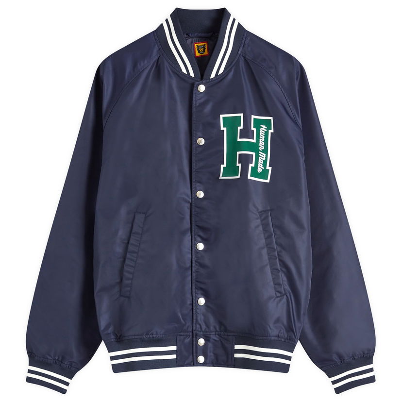 Bomberjakke Human Made Stadium Jacket Blå | HM28JK008-NY