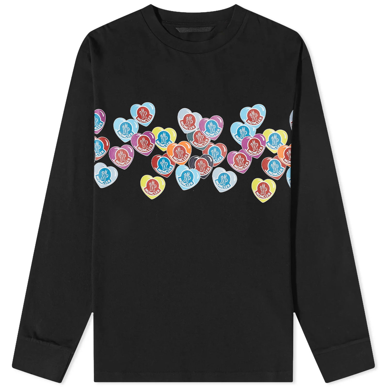 Sweatshirt Moncler Multi Heart Sweat Sort | 8D000-83927-11-999, 0