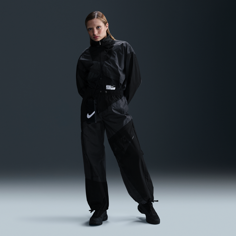 Træningsdragt Nike Sportswear Loose Woven Mid-Rise Cuffless Pants Sort | HJ4178-060
