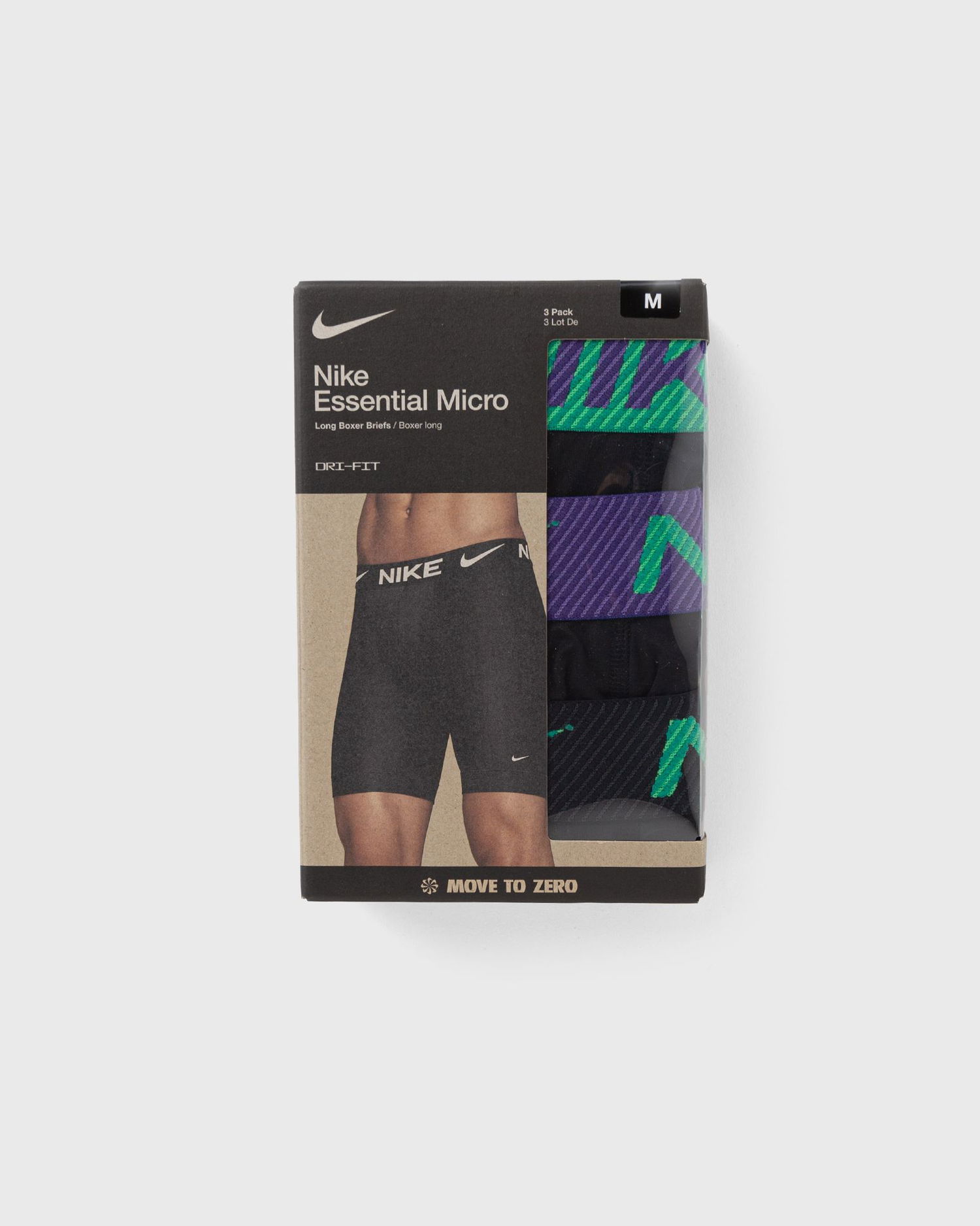 Boksere Nike Micro Boxer Brief Long 3-Pack Sort | 0000KE1158U9M, 1