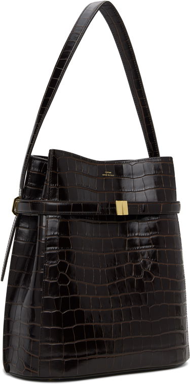 Håndtaske TOTEME Totême Belted Croc-Embossed Leather Bucket Bag Sort | 244-WAL0048-LE0076, 4