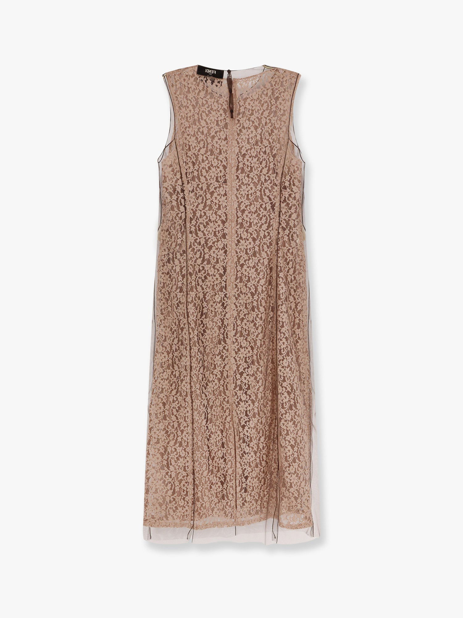 Kjole FENDI Fendi Lace Midi Dress Beige | FDD298AUP7F1T47, 1