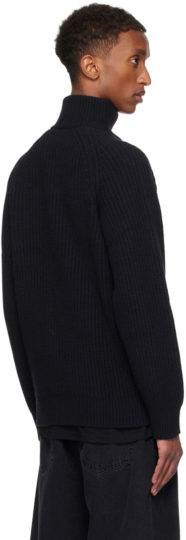 Sweater Carhartt WIP Ribbed Half-Zip Sweater Sort | I033913, 2