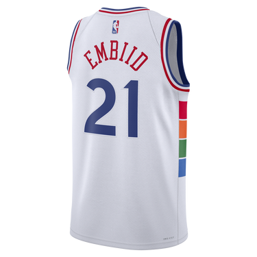 Jersey Nike Dri-FIT NBA Swingman Joel Embiid Philadelphia 76ers City Edition 2024/25 Hvid | FQ4355-101, 2
