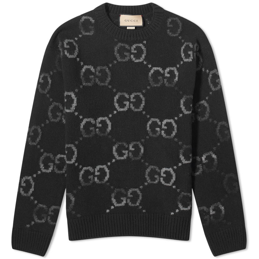 Sweater Gucci Jumbo GG Jacquard Crewneck Sort | 770509-XKDSJ-1152