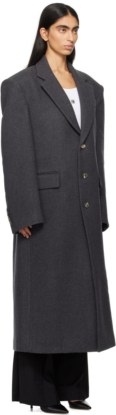 Frakker WARDROBE.NYC Single Breasted Long Coat Grå | W4002F24WO, 1