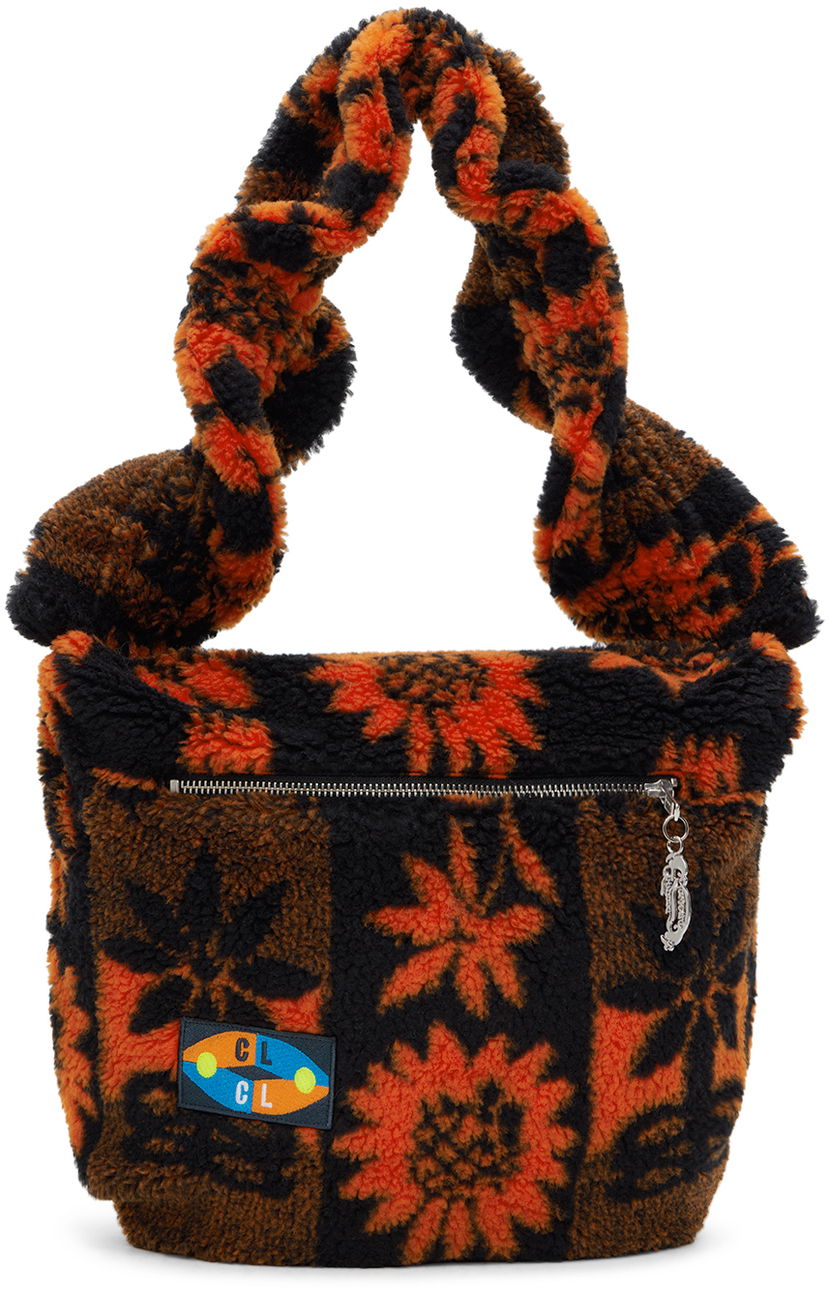 Skuldertaske Chopova Lowena Chopova Lowena Sunflower Fleece Shoulder Bag Orange | 1176