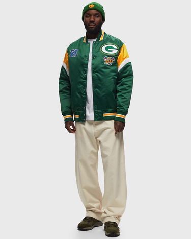 Bomberjakke Mitchell & Ness NFL HEAVYWEIGHT SATIN JACKET GREEN BAY PACKERS Grøn | OJBF5516-GBPYYPPPBUGN, 1