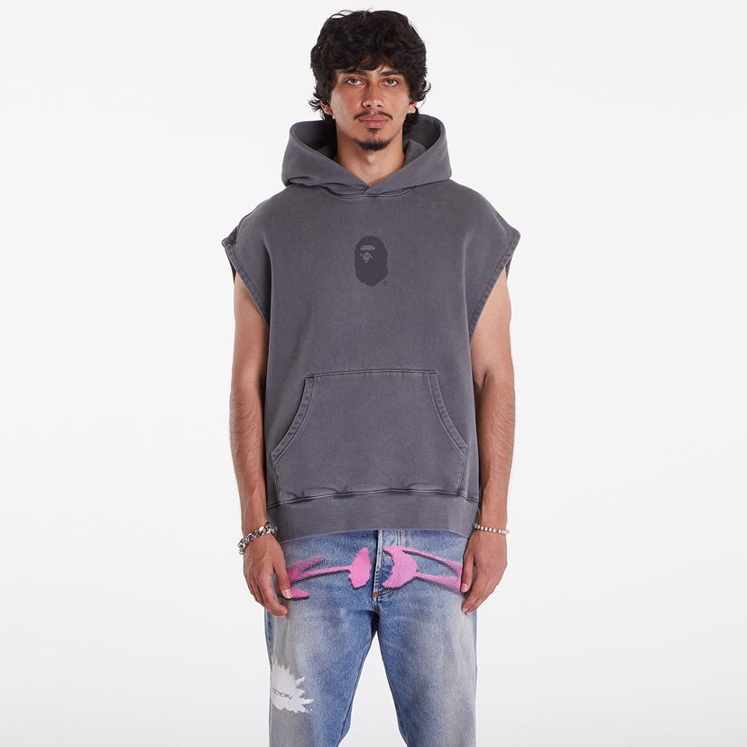 Sweatshirt BAPE A BATHING APE Bape Sleeveless Pullover Hoodie Charcoal Grå | 001PPJ801055ICHA