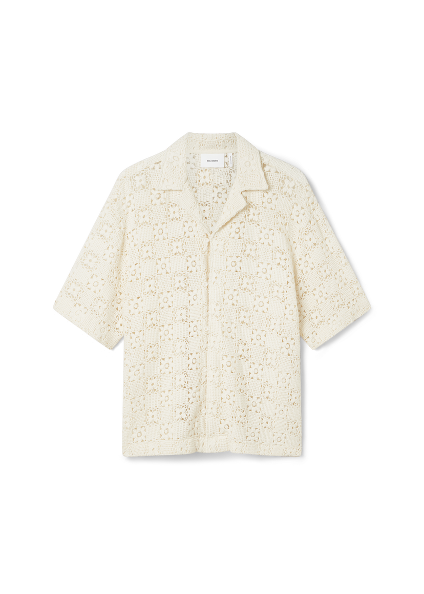 Skjorte AXEL ARIGATO Crochet Shirt Hvid | A2903001
