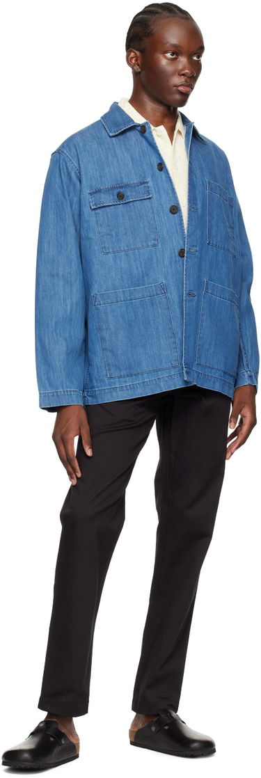 Jakke Universal Works Universal Works Dockside Denim Jacket Blå | P3107, 3
