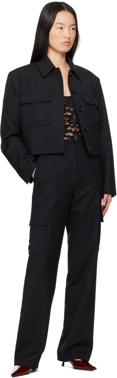 Jakke Anine Bing ANINE BING Dayton Cropped Flap Pocket Jacket Sort | A-01-10630-BLK26, 3