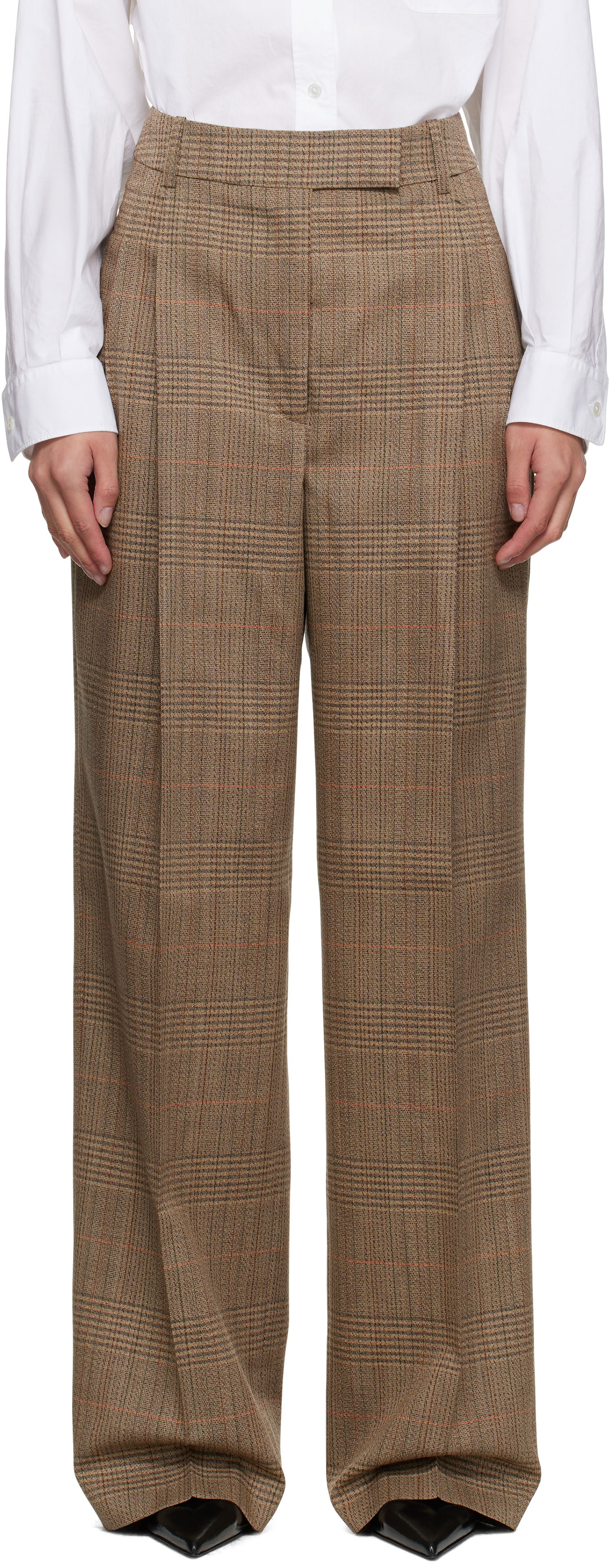 Bukser Róhe Róhe Mid-Waist Tailored Trousers Brun | 416-30-080, 0