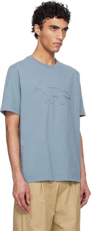 T-shirt MAISON KITSUNÉ Maison Kitsuné Profile Fox Comfort T-Shirt Beige | OM00121KJ0118, 4