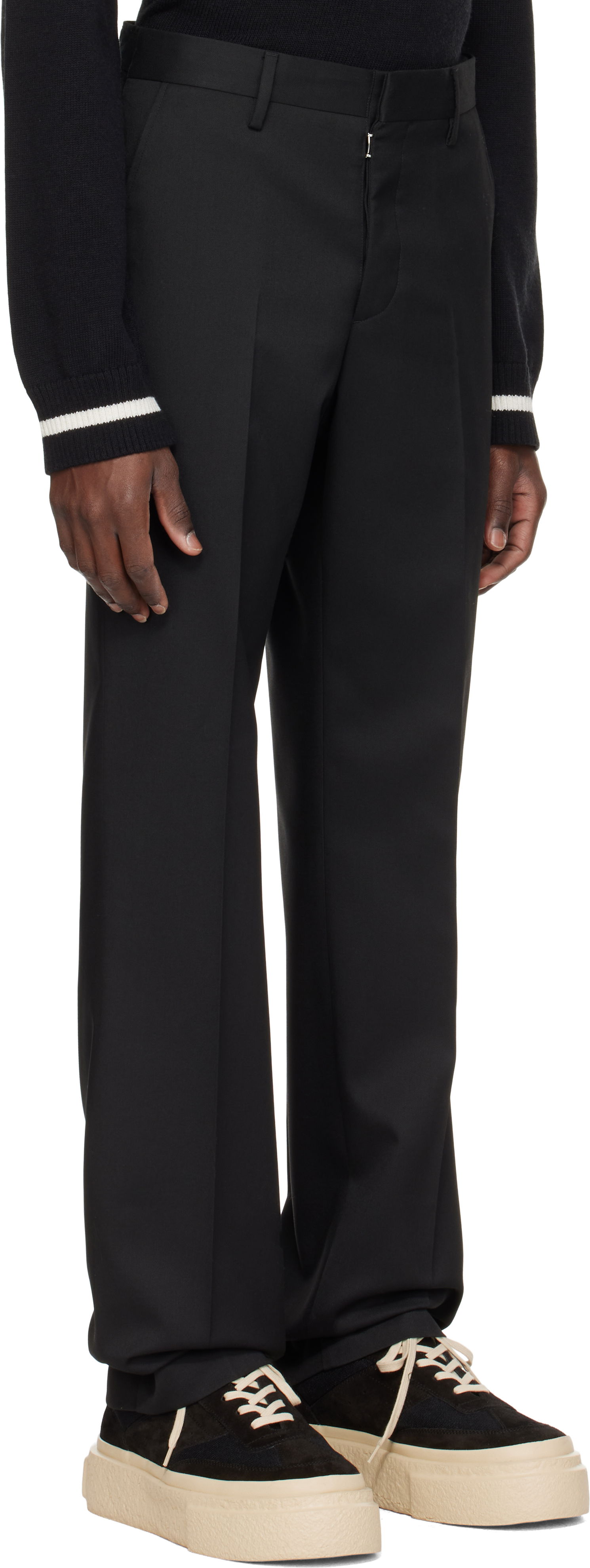 Bukser Maison Margiela MM6 Maison Margiela Creased Trousers Sort | SH0KA0035 M35227, 1