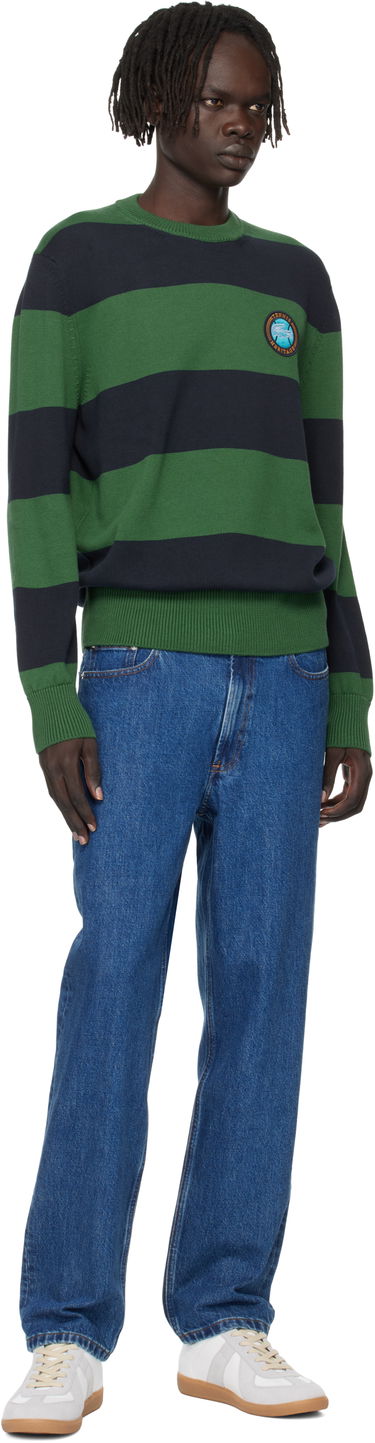 Sweater Lacoste Lacoste Striped Cotton Jersey Sweater Grøn | AH5179_C5C, 3
