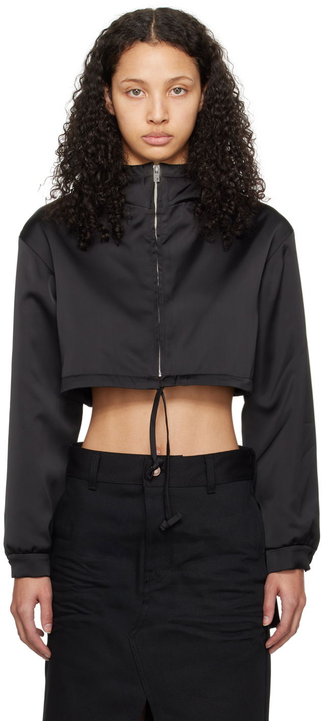 Jakke We11done We11done Cropped Track Jacket Sort | WD-JP0-24-091-W-BK