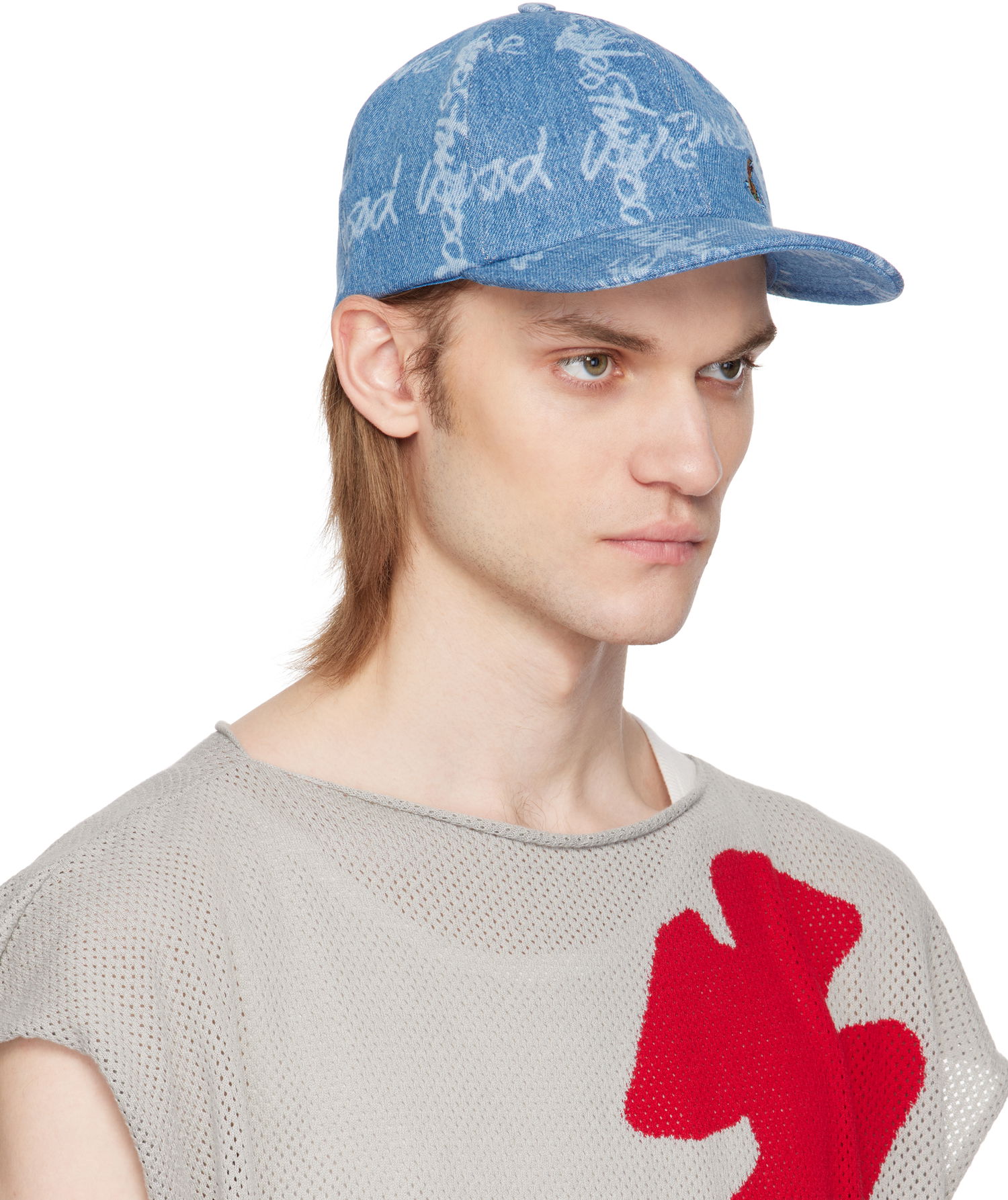 Kasket Vivienne Westwood Vivienne Westwood VW Grid Baseball Cap Blå | 81020019-W014I-, 1