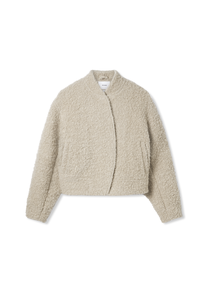 Bomberjakke AXEL ARIGATO Textured Cropped Jacket Beige | A3052001