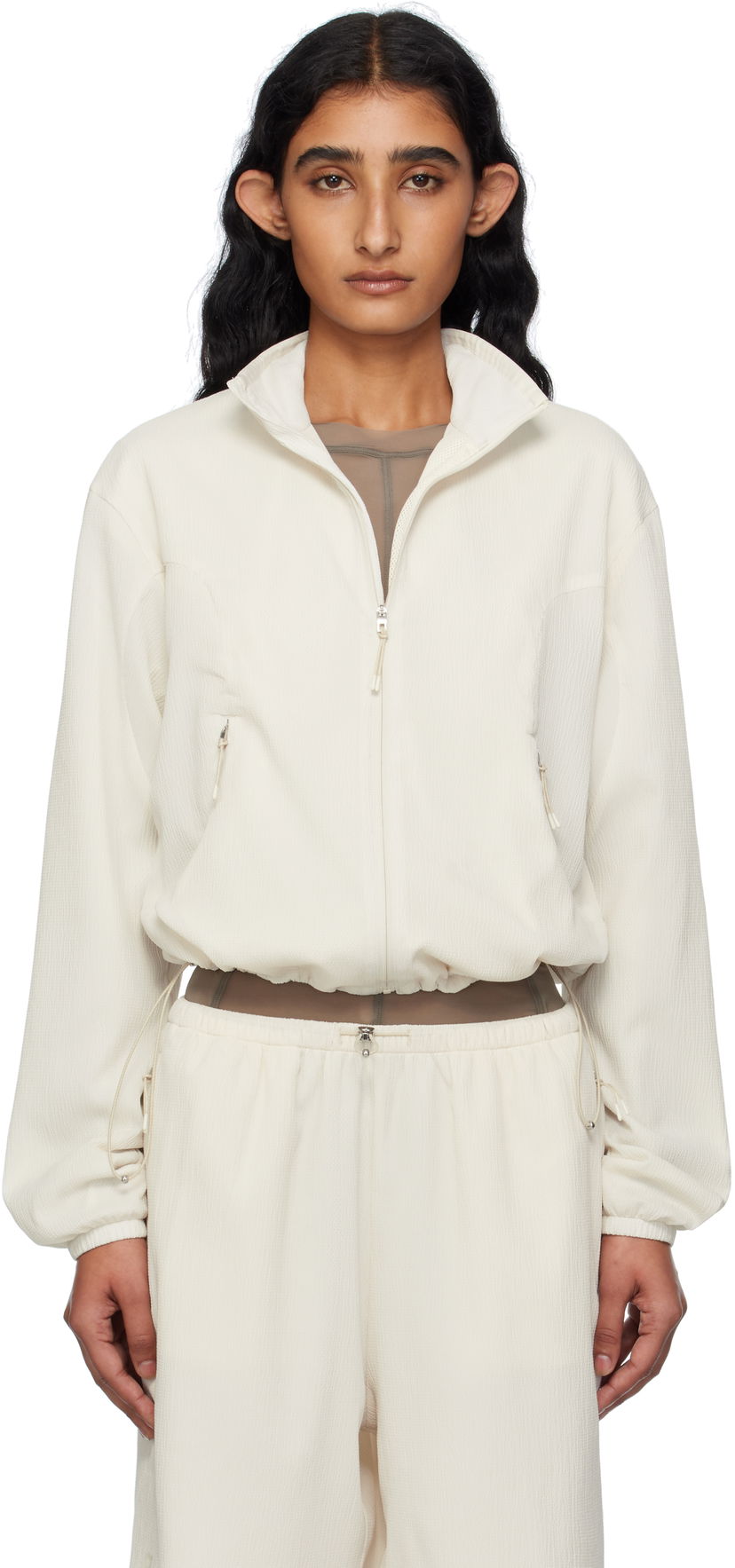 Jakke On Running Zendaya Edition Cropped Track Jacket Hvid | 1WF31103504
