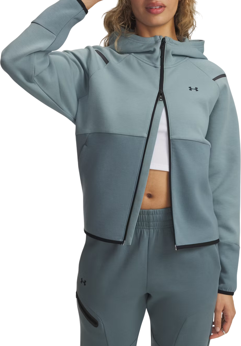 Jakke Under Armour Unstoppable Fleece Full-Zip Hooded Jacket Turkis | 1379842-323, 0