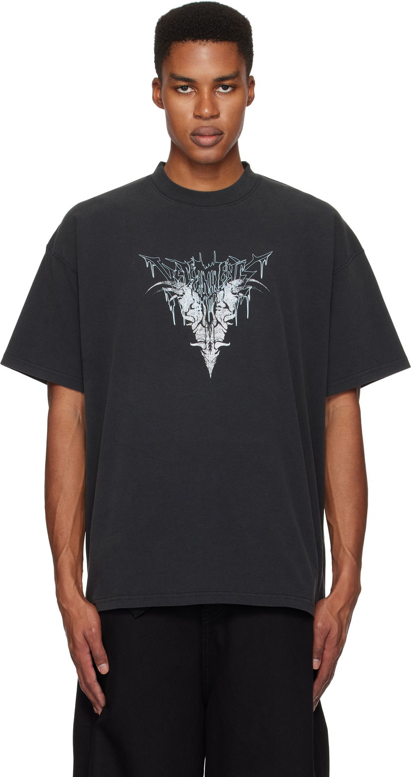 T-shirt VETEMENTS Vetements Bone 'V' Graphic Regular T-Shirt Sort | UA66TR670B