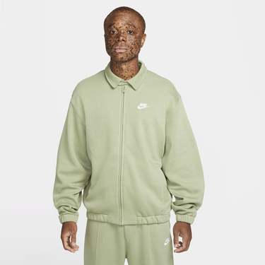 Jakke Nike Club Fleece Harrington Jacket Grøn | DX0539-386, 0
