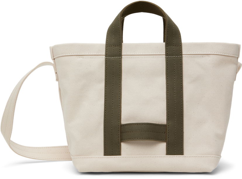 Mulepose Comme des Garçons Comme des Garçons Shirt Canvas Tote Bag with Shoulder Strap Beige | FO-K202-051