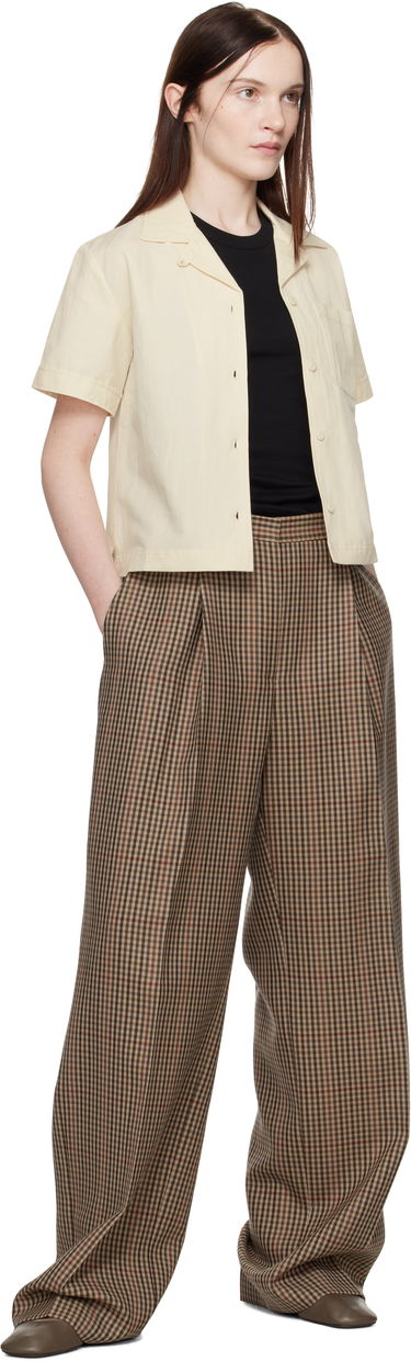 Skjorte A.P.C. A.P.C. Maeva Cropped Camp Collar Shirt Beige | COHEJ-F12583, 3