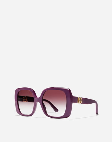Solbriller Dolce & Gabbana Dolce & Gabbana Maiolica Gradient Square Sunglasses Lilla | VG4475VP48H9V000, 2