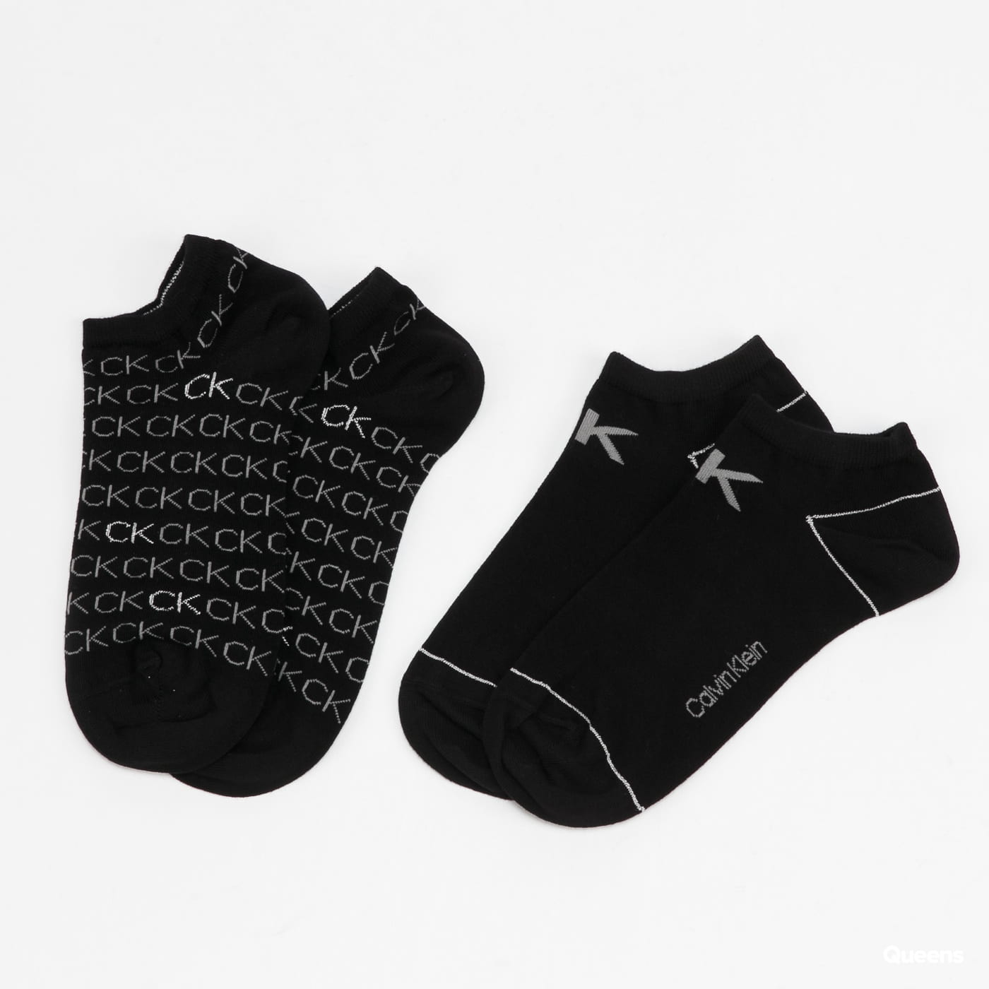 Sokker CALVIN KLEIN Liner Repeat Logo 2Pack Sort | 701218779 001, 1