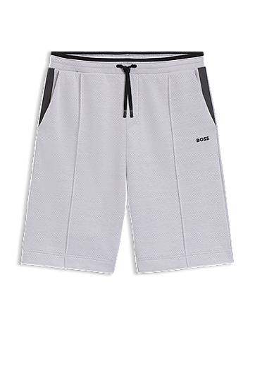 Shorts BOSS Relaxed Fit Quilted Jacquard Shorts Grå | 50543146