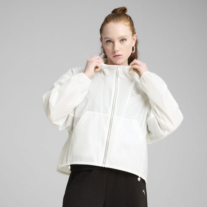 Vindjakke Puma WARDROBE ESS Women's Cropped Windbreaker Jacket Hvid | 629917_02