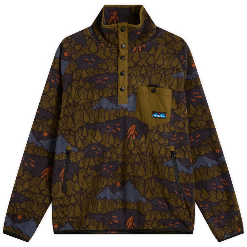 Sweater KAVU Teannaway Fleece Pullover Grøn | 5065-2731