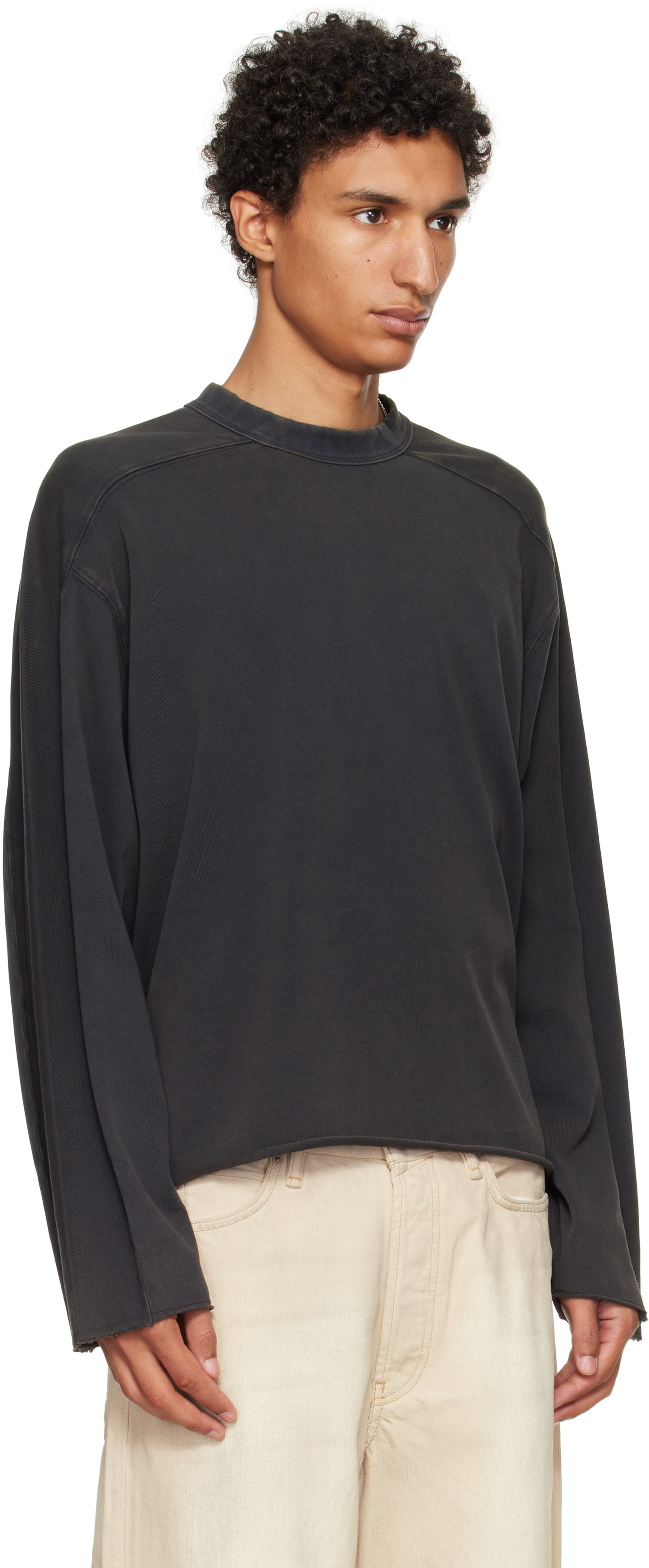 T-shirt Entire Studios Heavy Long Sleeve T-shirt Sort | ES2486WB, 1