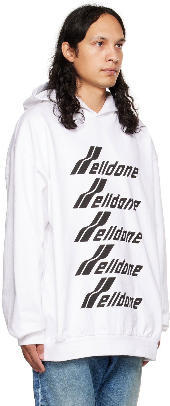 Sweatshirt We11done We11done Print Hoodie Hvid | WD-TH3-22-729-U-WH, 1