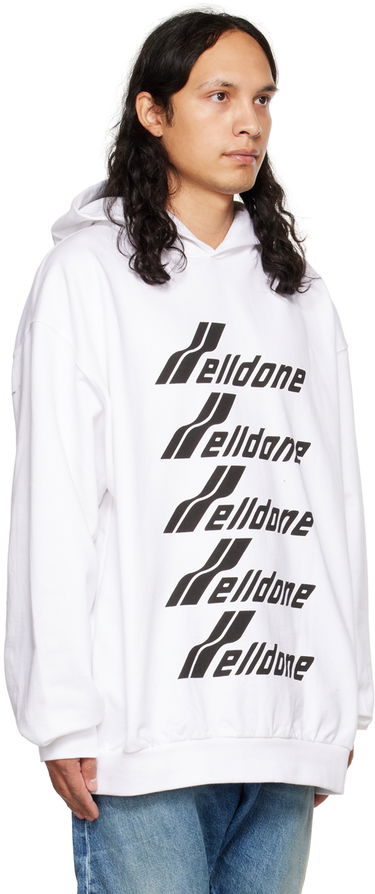 Sweatshirt We11done We11done Print Hoodie Hvid | WD-TH3-22-729-U-WH, 1