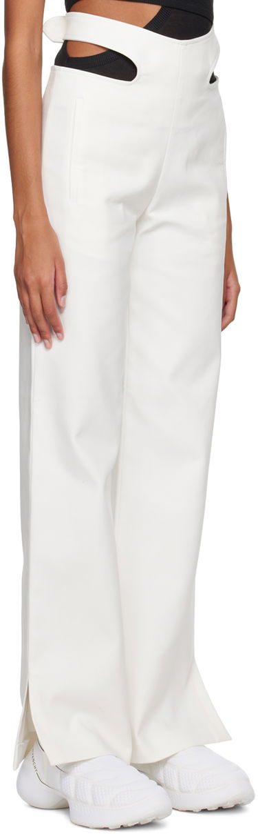 Bukser Dion Lee Dion Lee Y-Front Buckle Trousers Hvid | C2099R23, 1