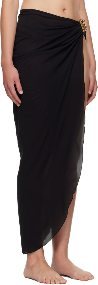Badetøj Balmain Balmain Long Cover-up Skirt Sort | BKG462220, 1