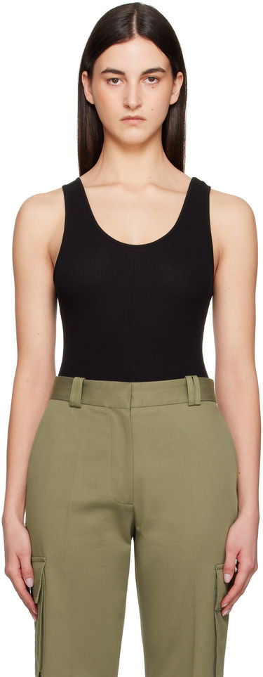 Tanktop Anine Bing ANINE BING Ginny Ribbed Tank Bodysuit Sort | A-08-10672-BLK26, 0