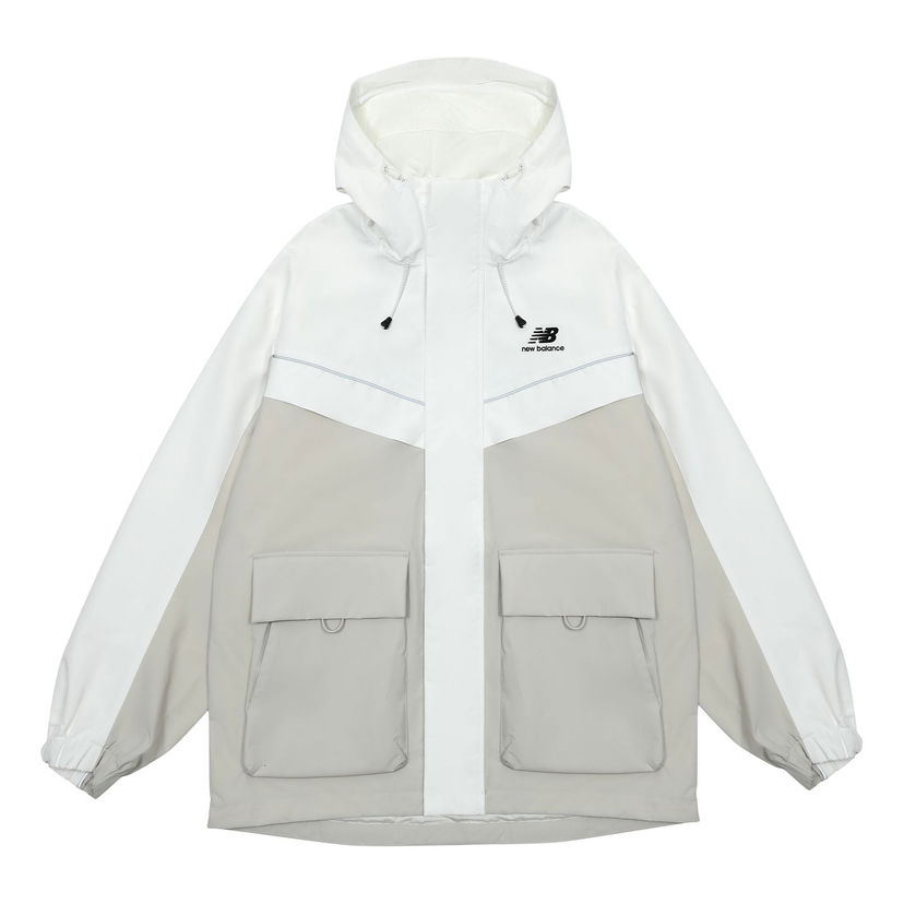 Vindjakke New Balance Windproof Jacket Hvid | 5AC39333-LBE
