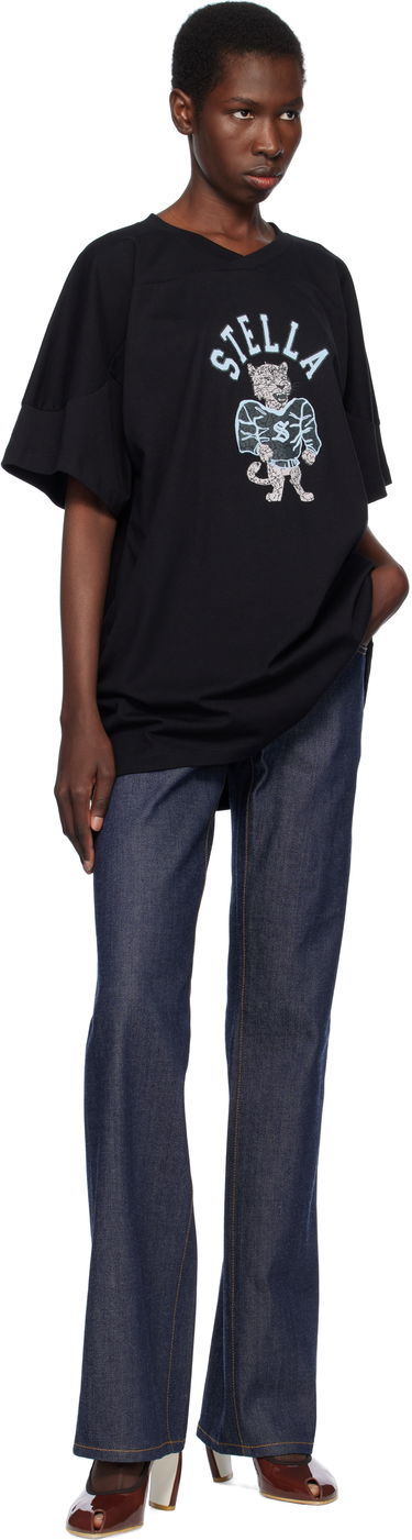 T-shirt Stella McCartney Stella McCartney Leopard Mascot T-Shirt Sort | 6J04103SQA05, 3